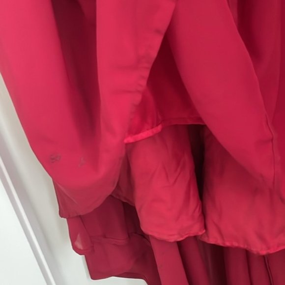 RED Formal Gown with Rhinestones Fabric sleeveless - Picture 6 of 12